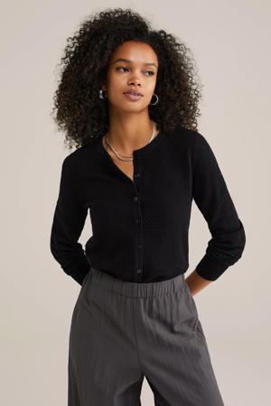 gebreid vest zwart