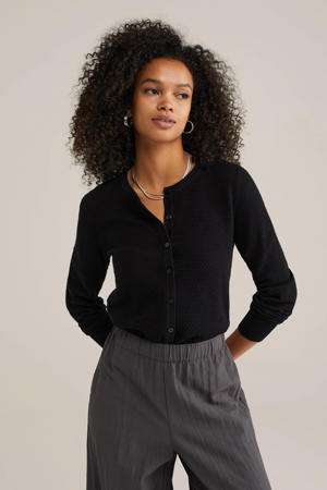 gebreid vest zwart