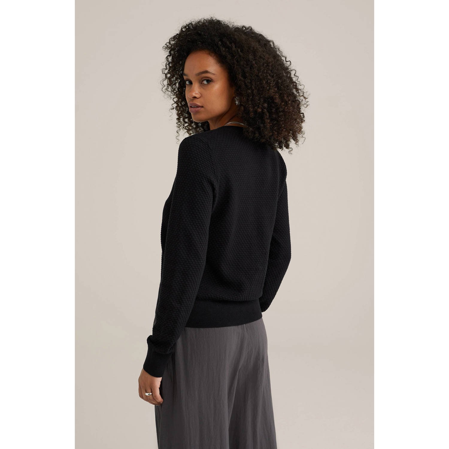 WE Fashion gebreid vest zwart