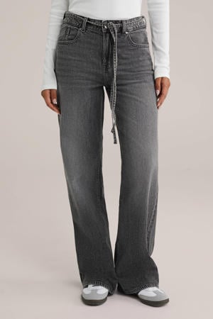 wide leg jeans grey denim