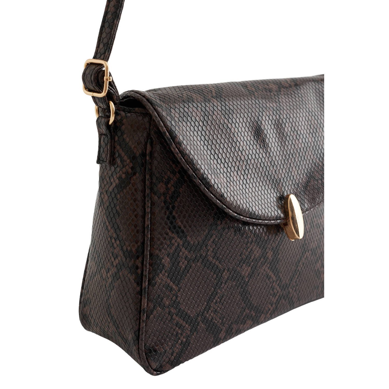 WE Fashion crossbody tas donkerbruin