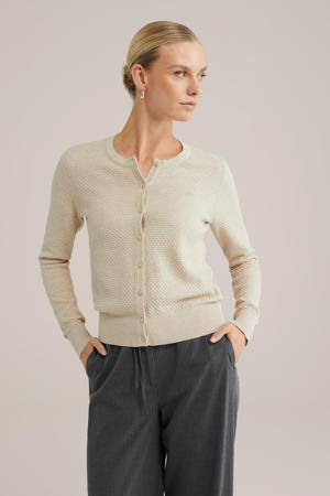 gebreid vest ecru