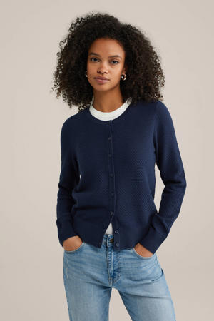 gebreid vest marine