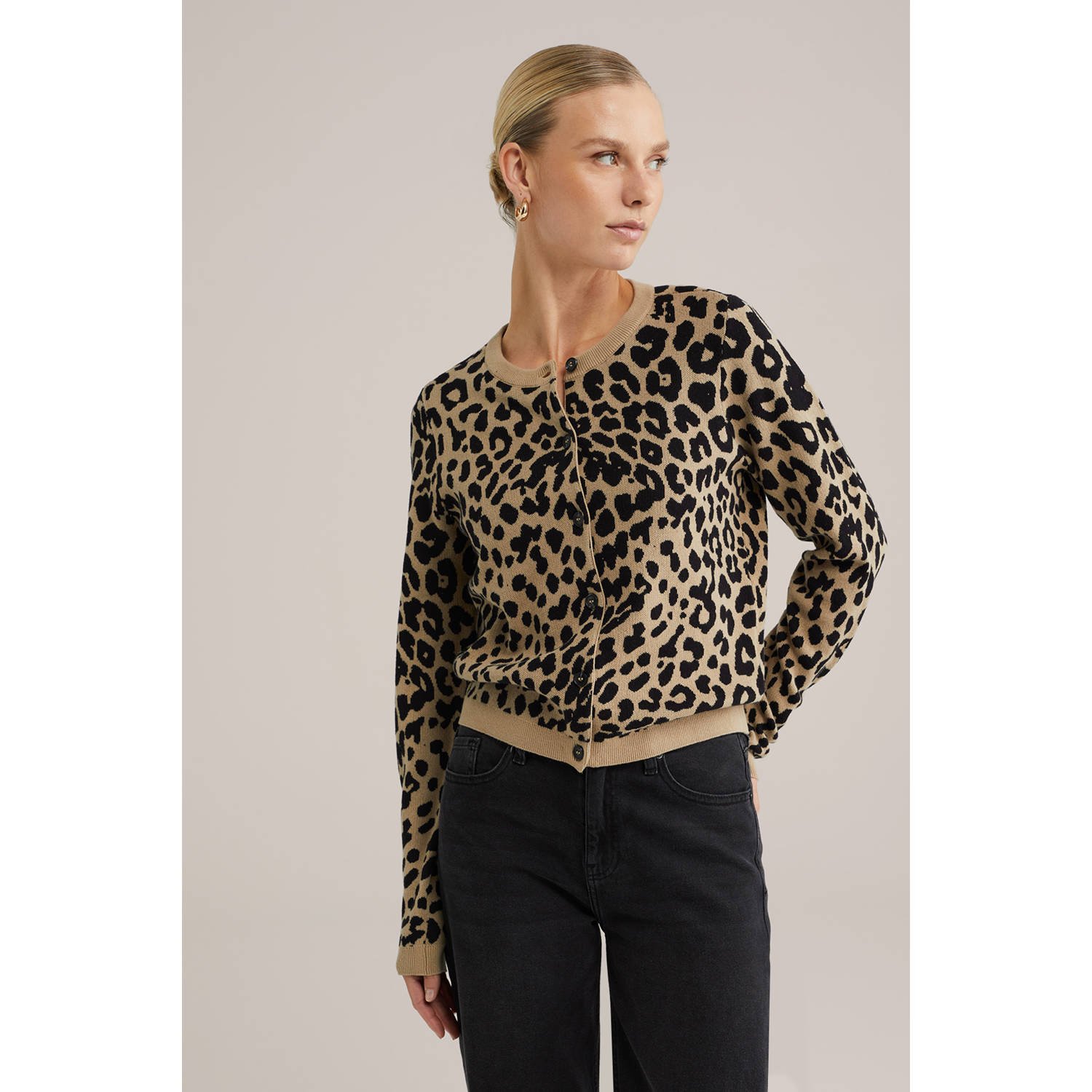 WE Fashion gebreid vest camel