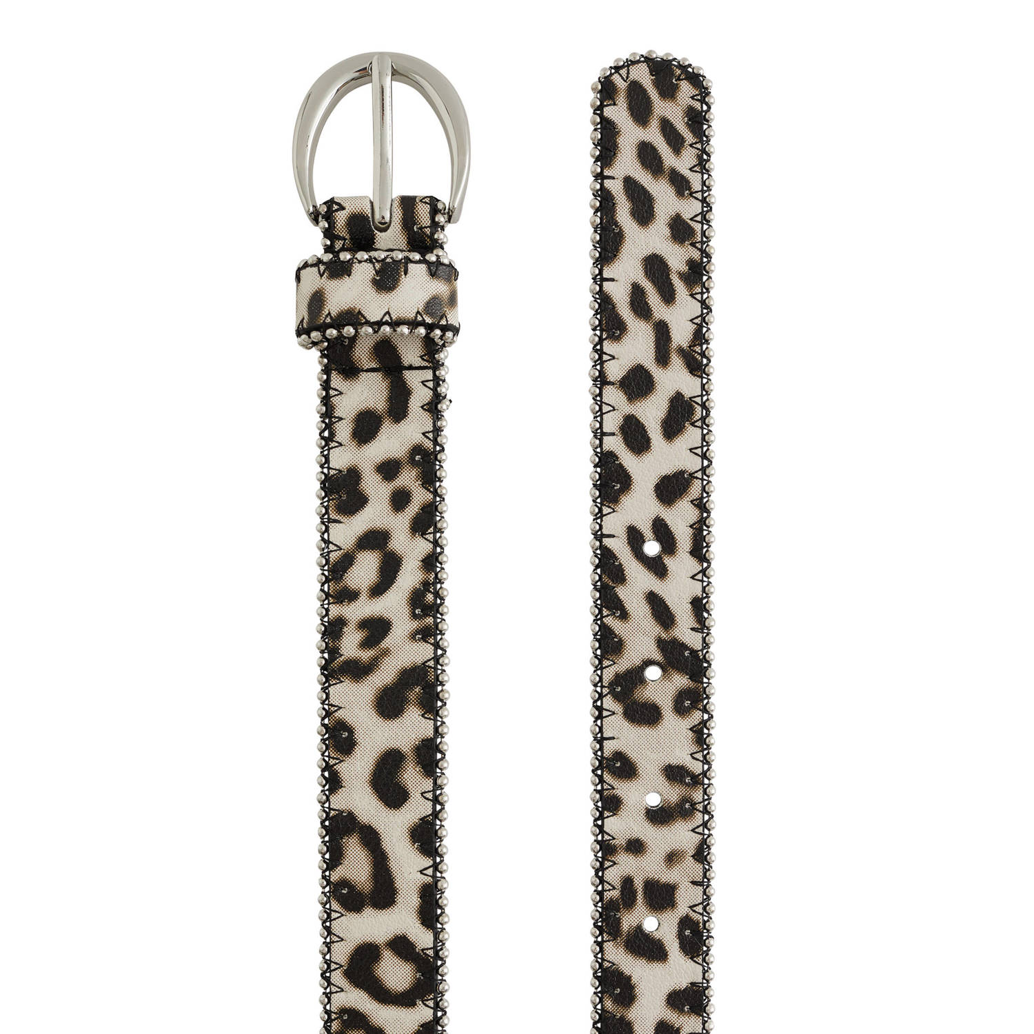 WE Fashion riem met panterprint beige