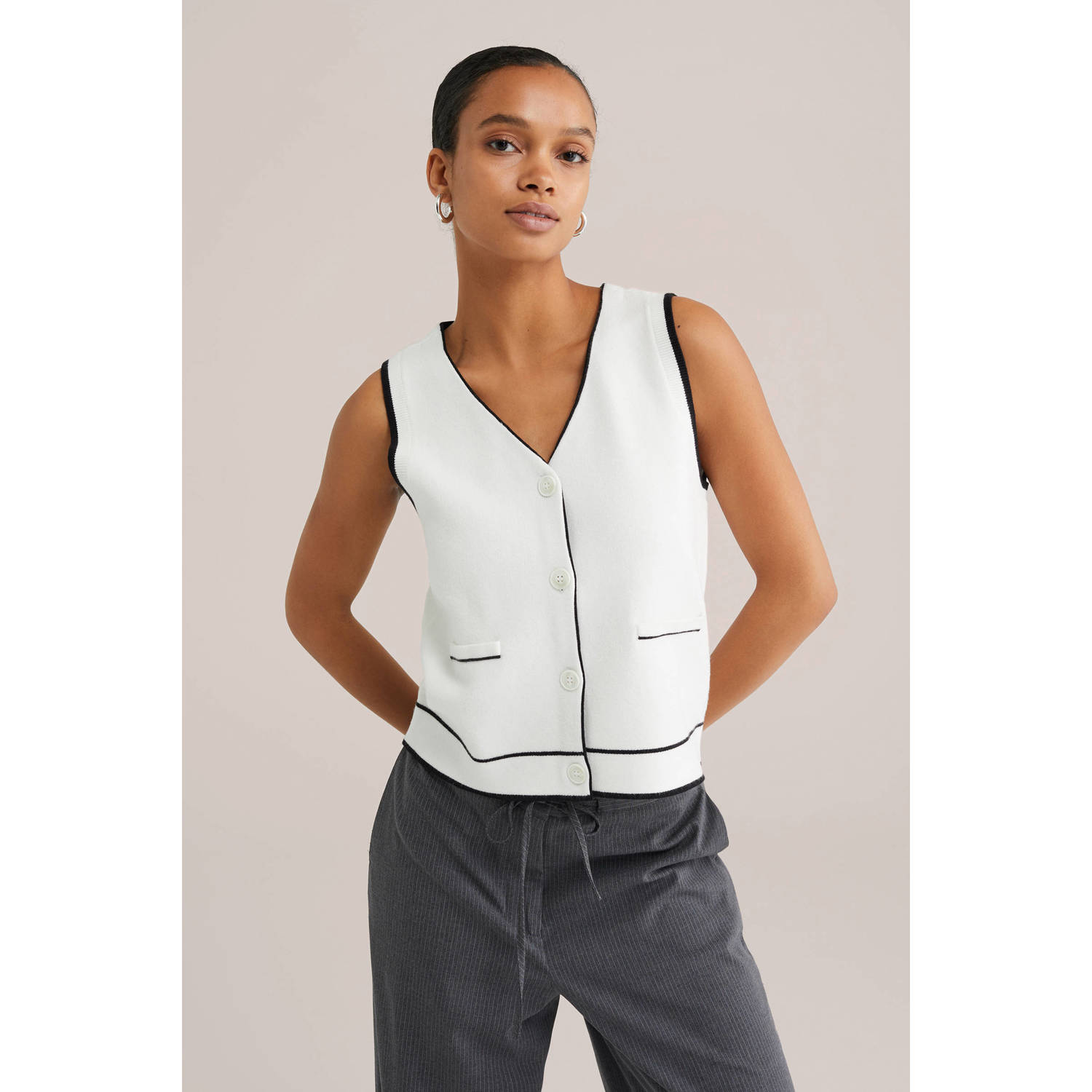 WE Fashion gilet wit