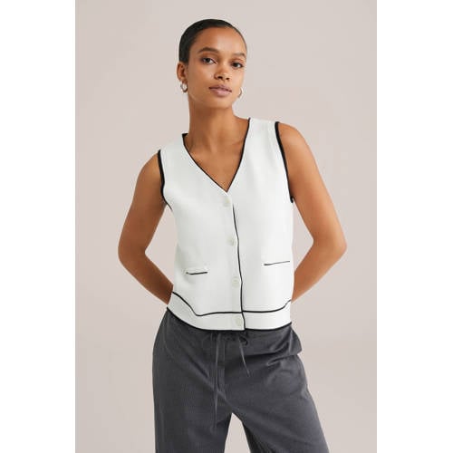 WE Fashion gilet wit afbeelding