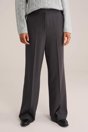 jersey wide leg high waist pantalon