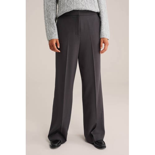 WE Fashion jersey wide leg high waist pantalon afbeelding