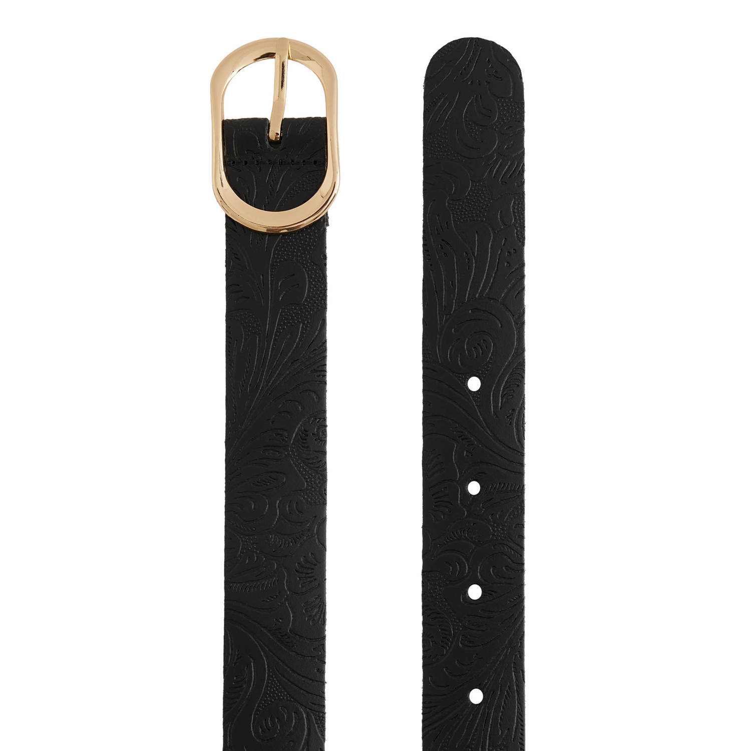 WE Fashion leren riem zwart