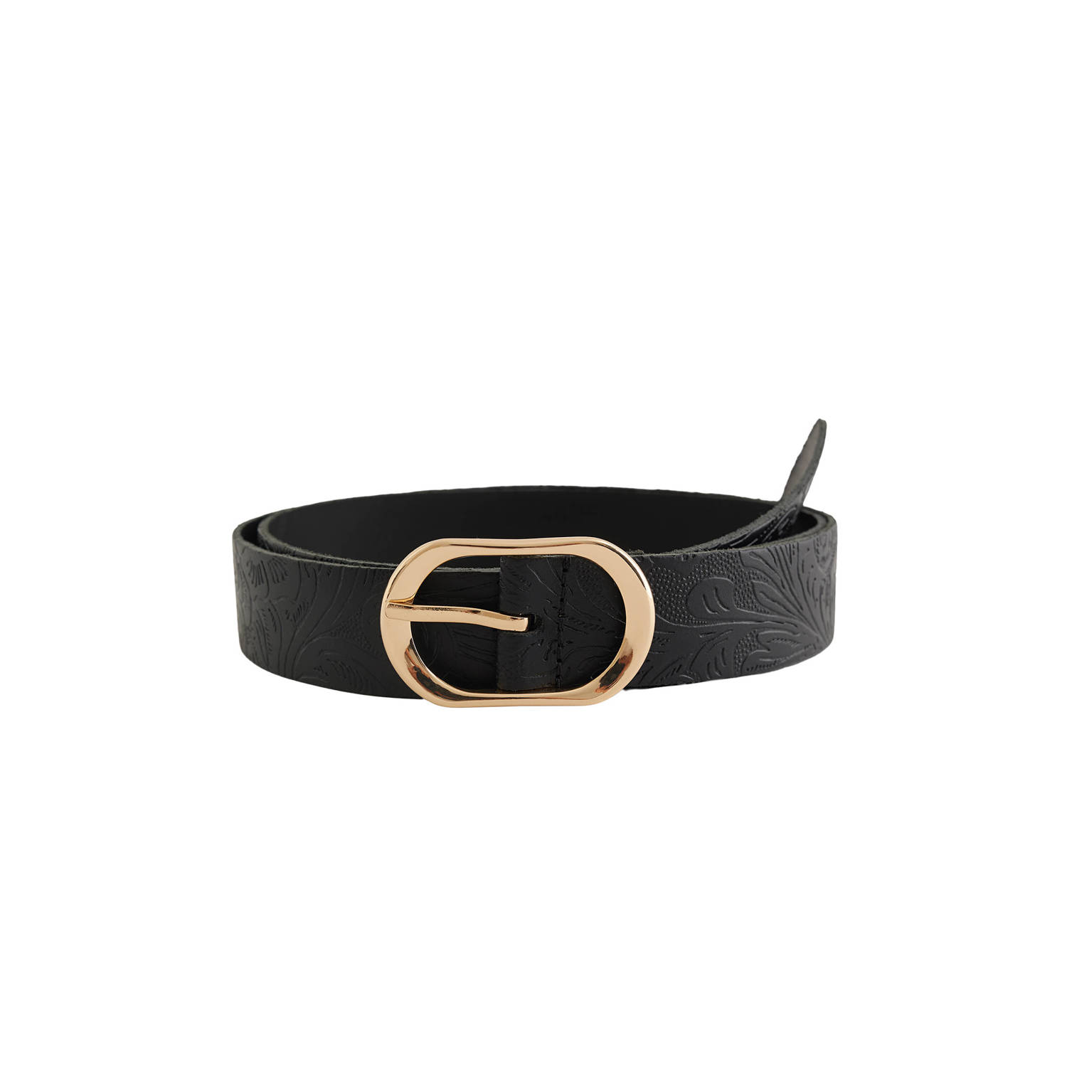 WE Fashion leren riem zwart
