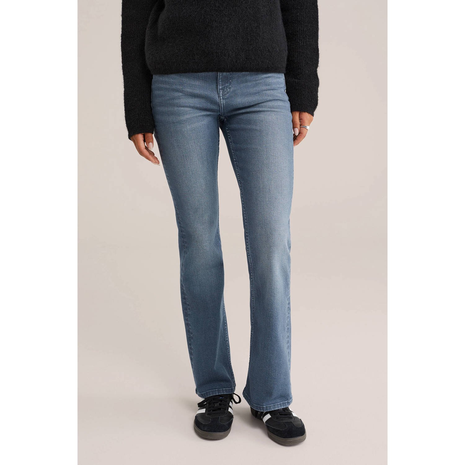 WE Fashion Blue Ridge flared jeans medium blue denim