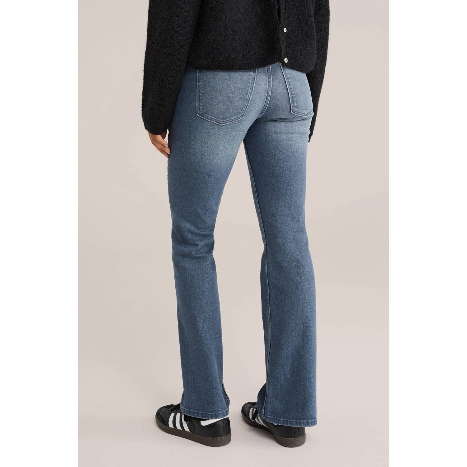 WE Fashion Blue Ridge flared jeans medium blue denim