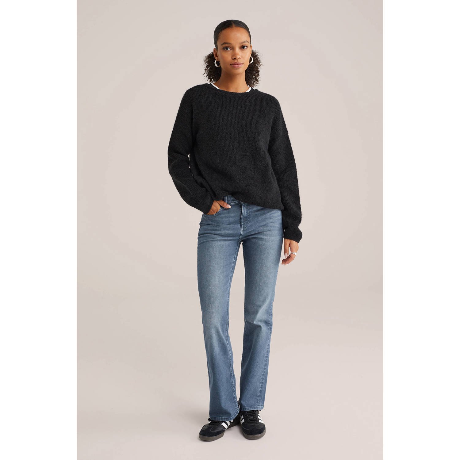 WE Fashion Blue Ridge flared jeans medium blue denim
