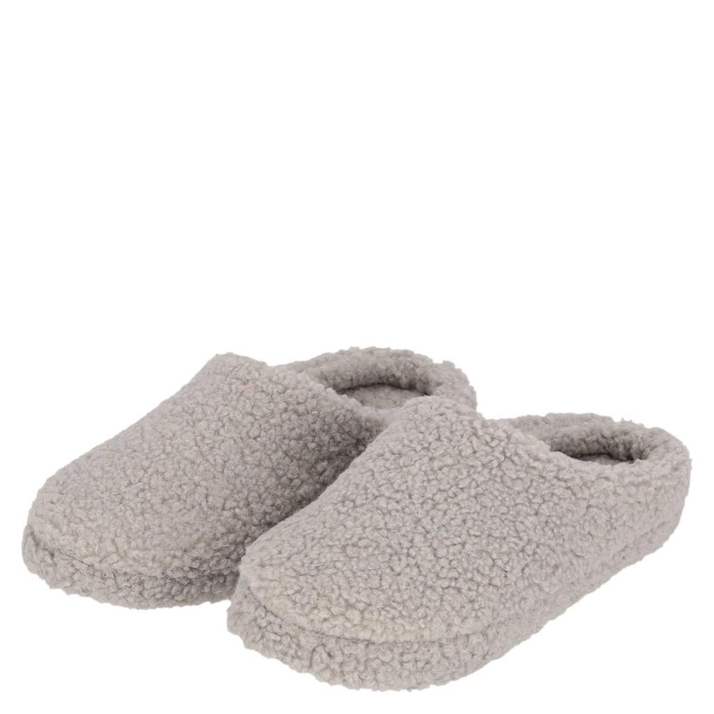 Apollo teddy pantoffels grijs
