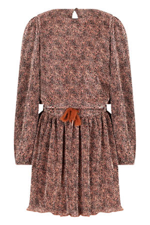 midi jurk bruin
