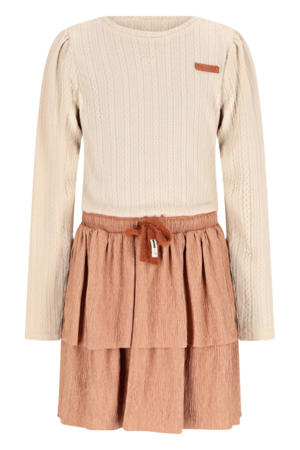 midi jurk bruin