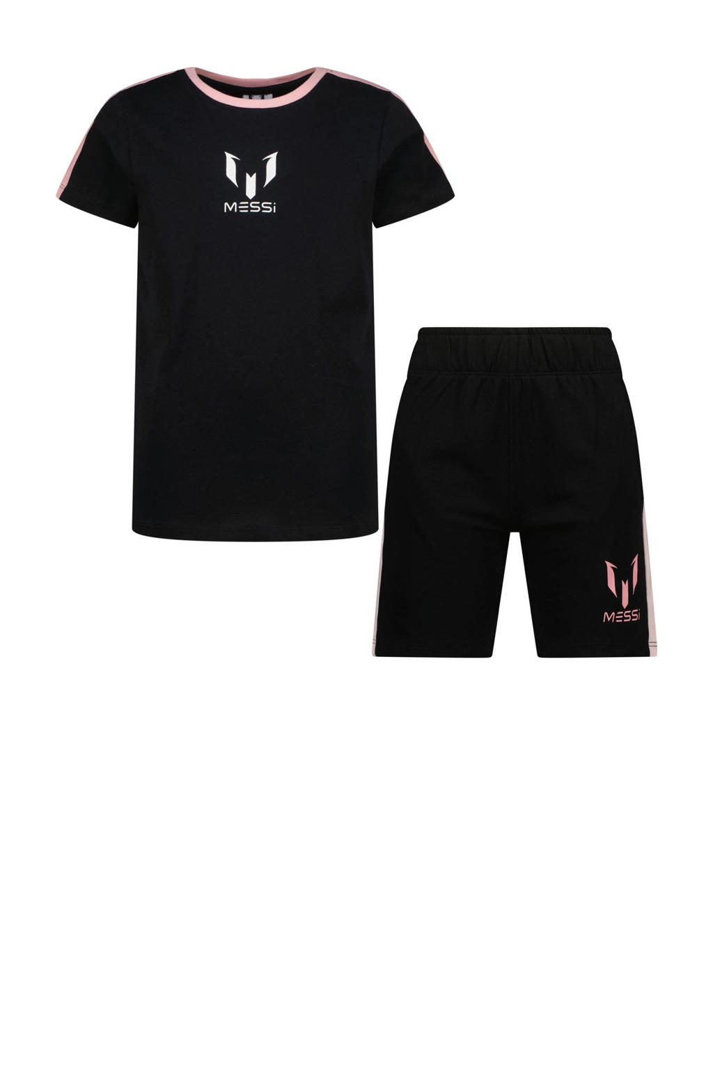 Messi T-shirt + korte broek zwart