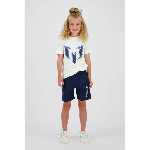 Messi T-shirt + sweatshort wit/donkerblauw afbeelding