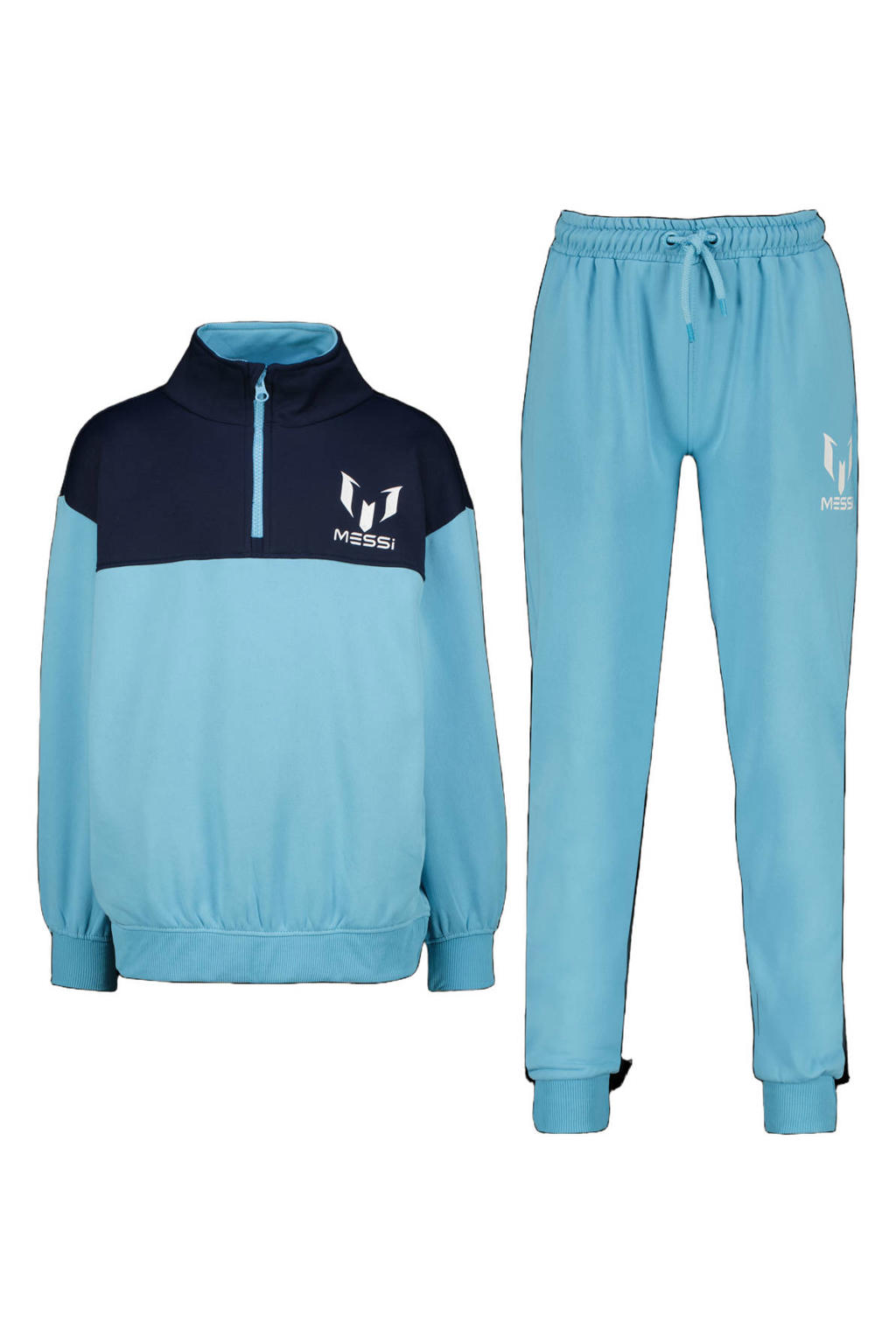 Messi sweater + joggingbroek lichtblauw/donkerblauw