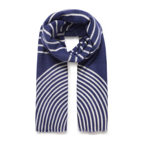 ICHI gestreepte sjaal IALANA blauw afbeelding