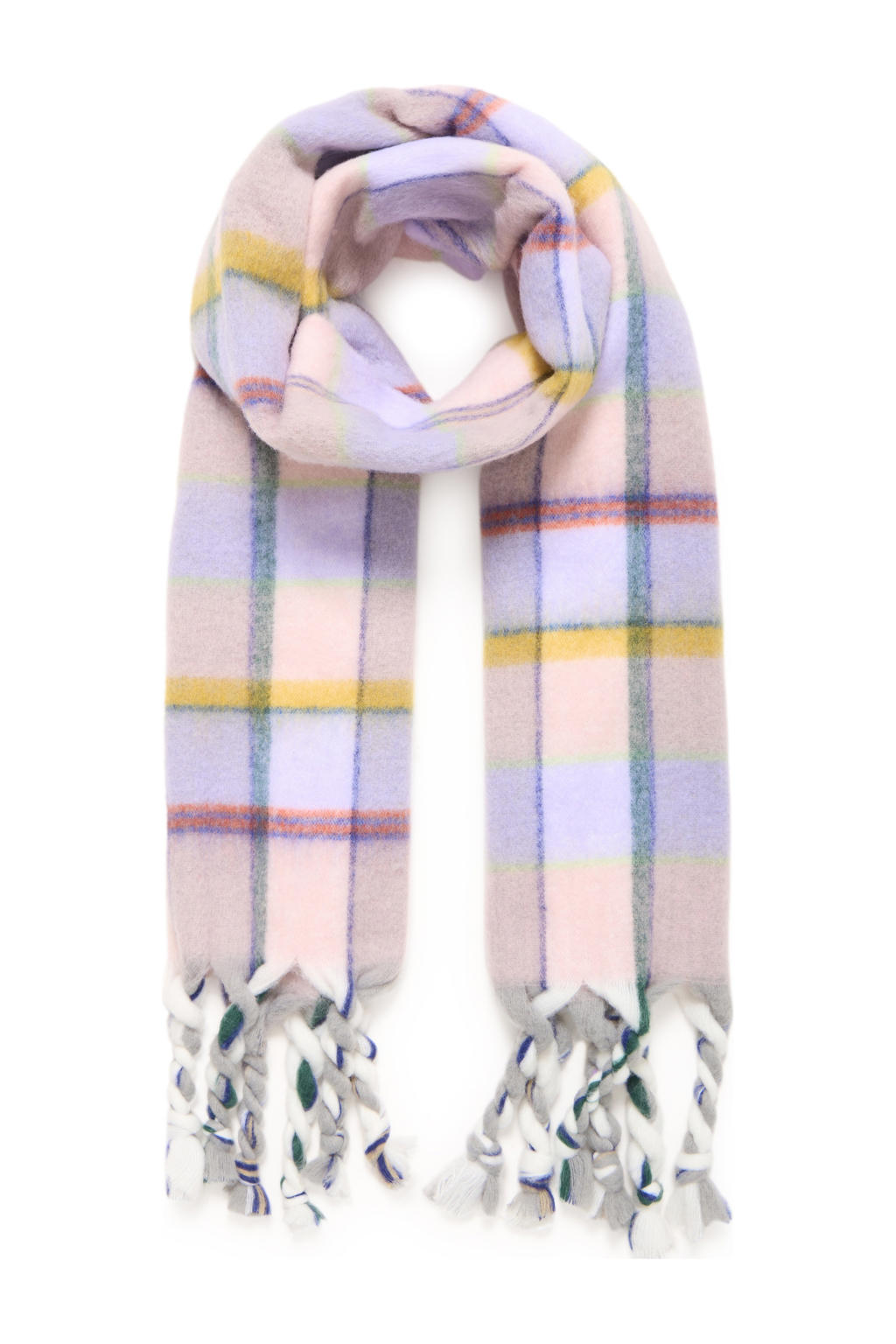 ICHI geruite sjaal IALINNE lila