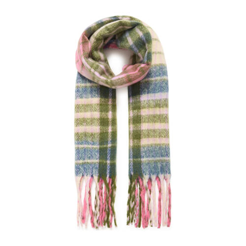 ICHI geruite poncho IALAYA multi afbeelding