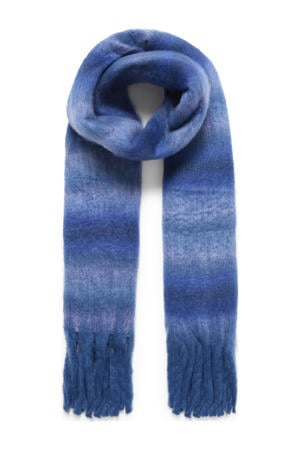 sjaal met franjes IALORNI blauw