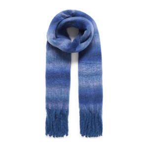 sjaal met franjes IALORNI blauw