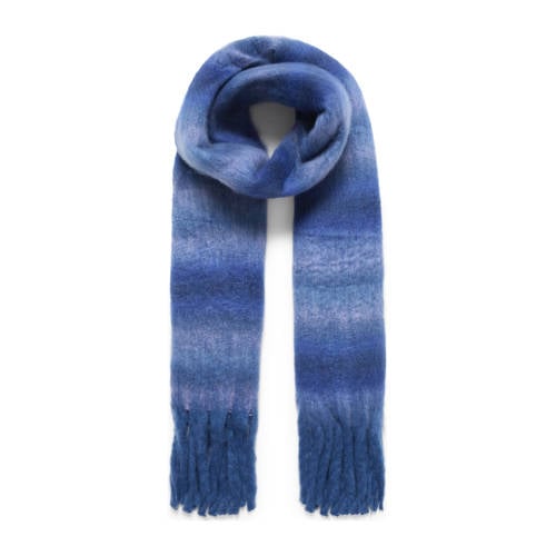 ICHI sjaal met franjes IALORNI blauw afbeelding