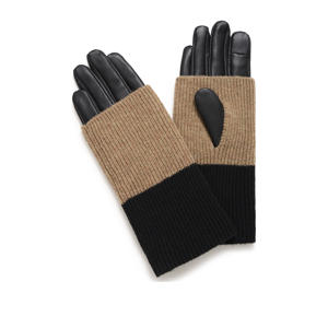 leren handschoenen IAMADISON zwart/bruin