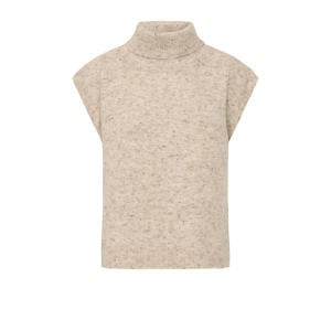 mouwloze poncho beige