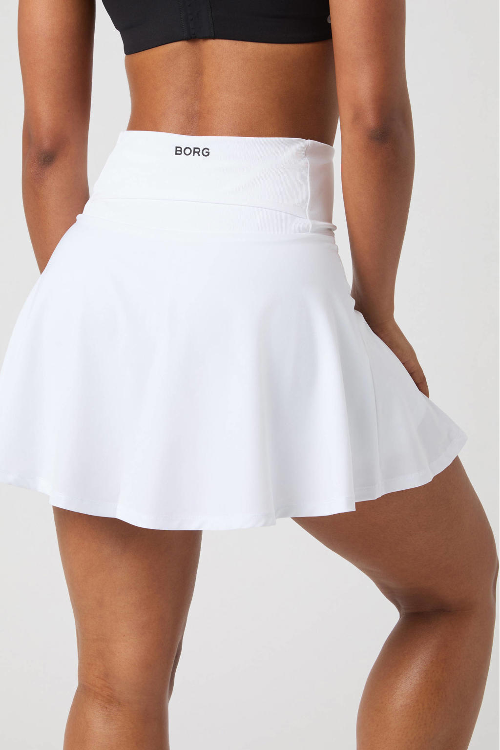 Witte dames Björn Borg sportskirt van polyester met effen