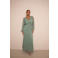 Freebird maxi jurk met lurex groen