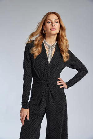 jumpsuit zwart met glitter