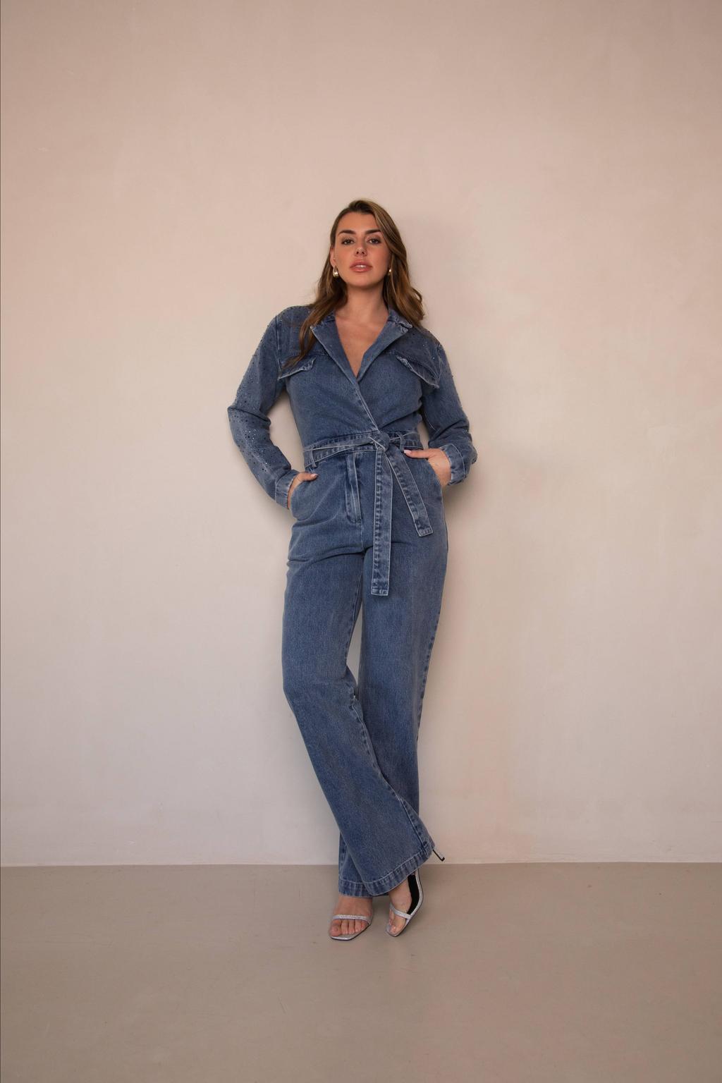 Freebird jumpsuit medium blue denim