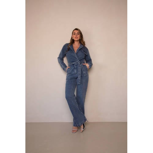 Freebird jumpsuit medium blue denim afbeelding