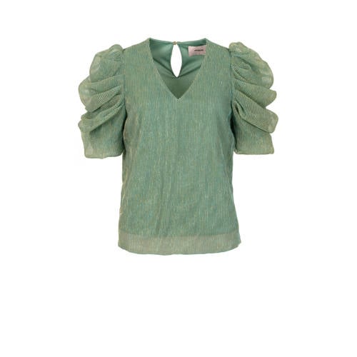 Freebird top groen met lurex afbeelding