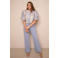 Freebird wide leg regular waist pantalon lichtblauw