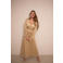 Freebird midi jurk met lurex goud