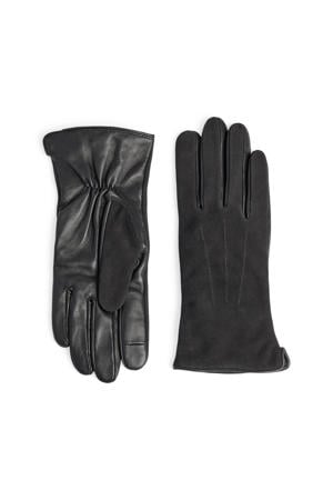 suede handschoenen Carianna zwart