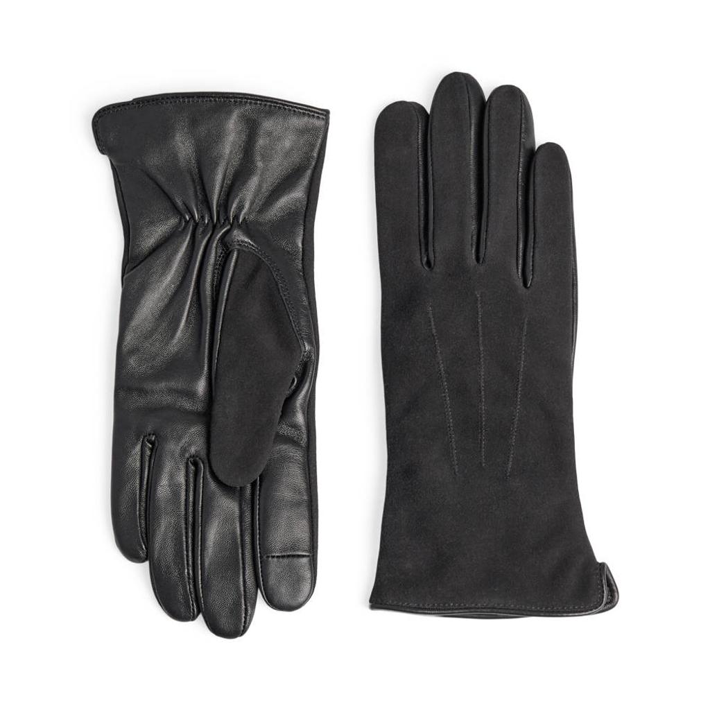 Markberg suede handschoenen Carianna zwart