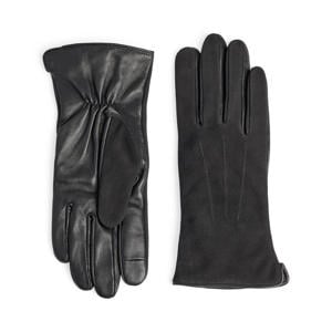 suede handschoenen Carianna zwart