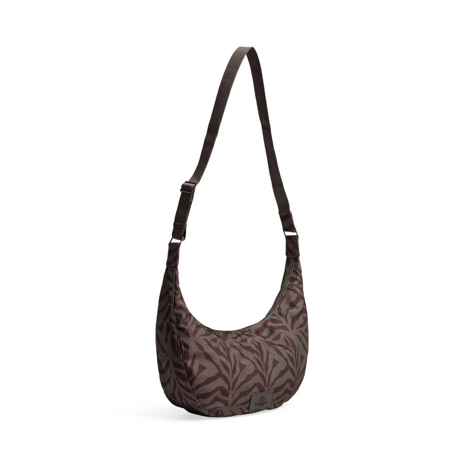 Markberg crossbody tas met all over print Liga donkerrood