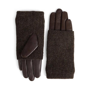 leren handschoenen Helly donkerbruin