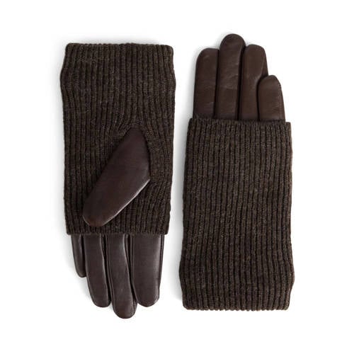 Markberg leren handschoenen Helly donkerbruin afbeelding