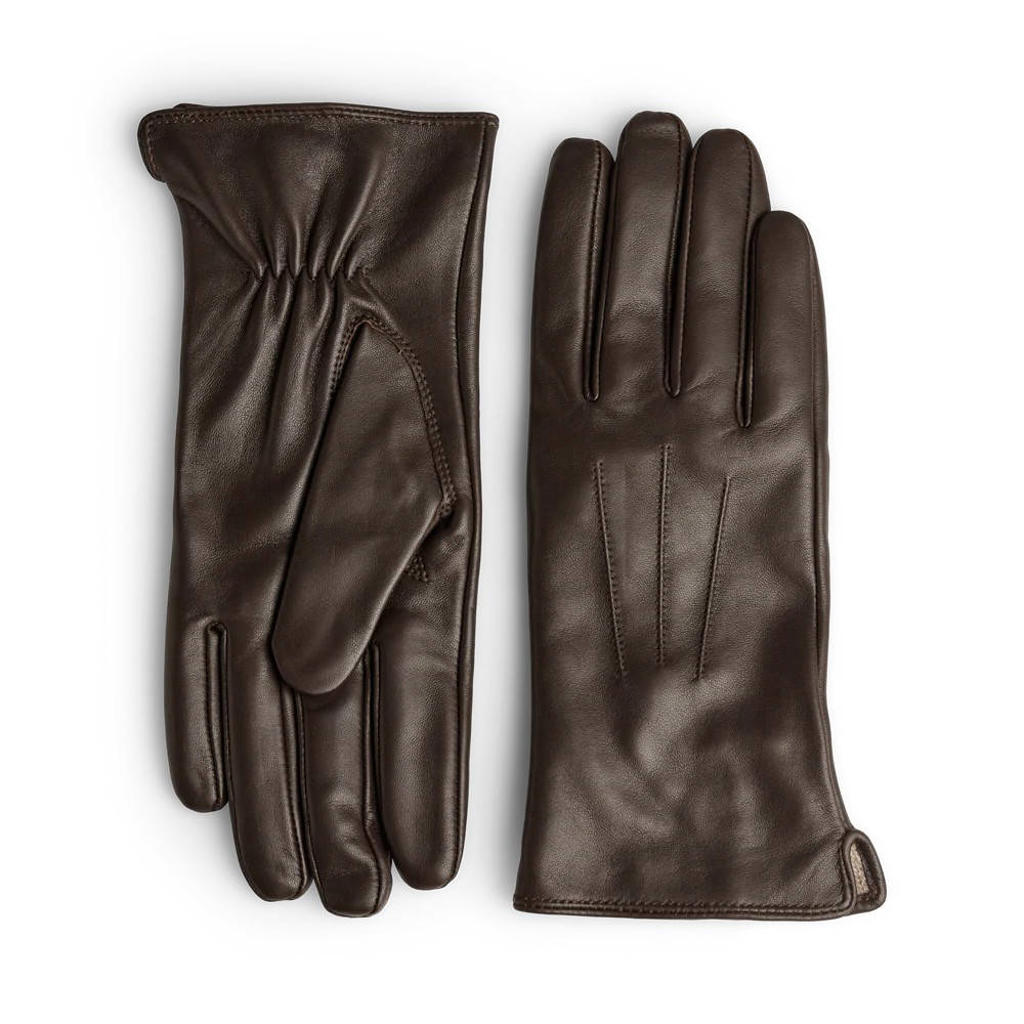 Markberg leren handschoenen Carianna donkerbruin