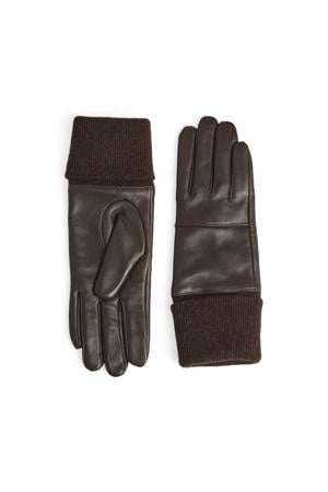 leren handschoenen Cyrus donkerbruin