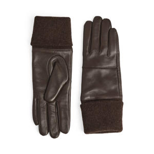 leren handschoenen Cyrus donkerbruin
