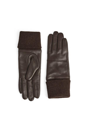 leren handschoenen Cyrus donkerbruin
